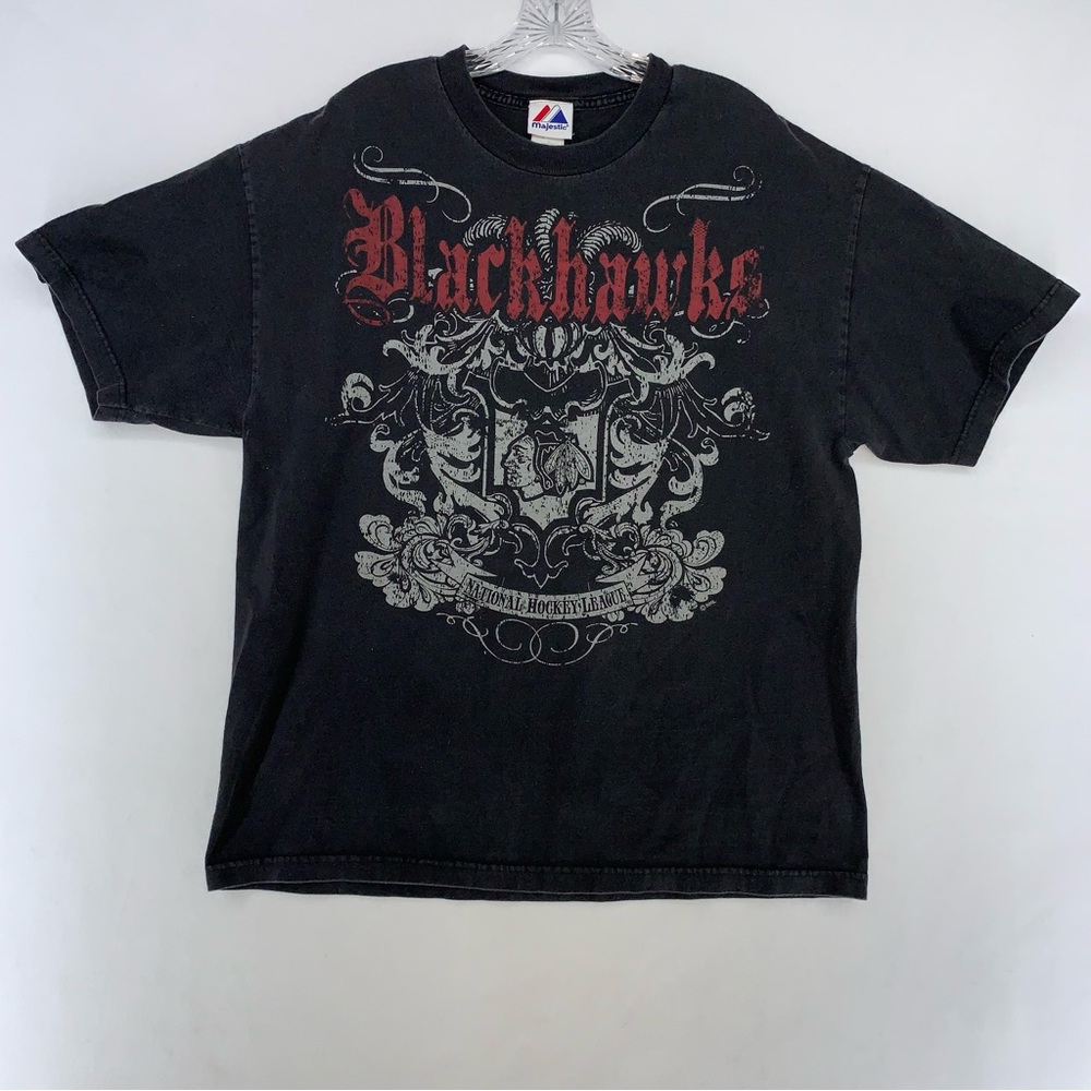RARE Vintage Y2K Blackhawks NHL T-Shirt Size XL
